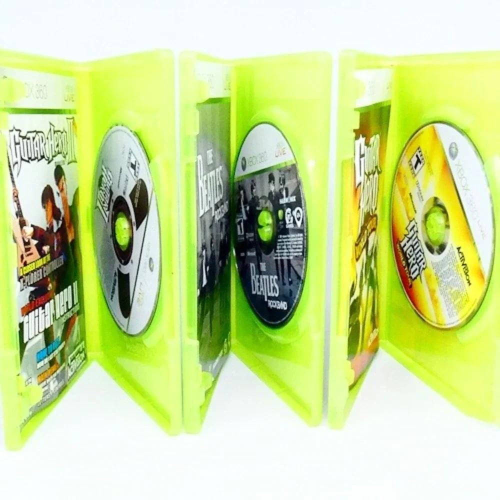Guitar Hero Rockband Game Lot Of 5 (Microsoft XBox 360) AC/DC Beatles World Tour